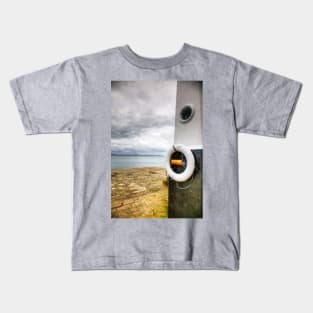 Mevagissey Lighthouse And Harbour Wall Kids T-Shirt